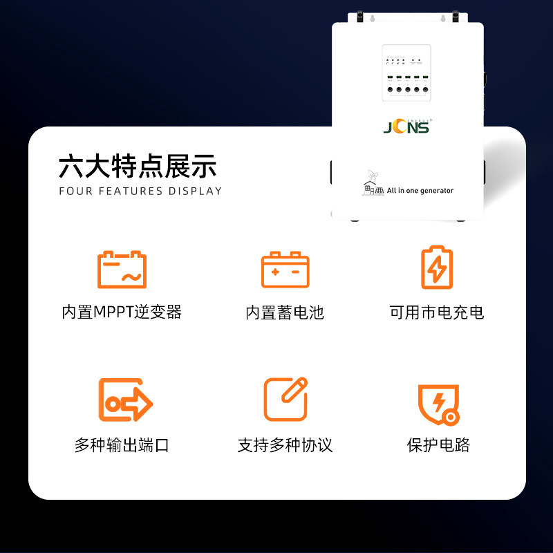 一體機系統：1.8kw+3.8度電